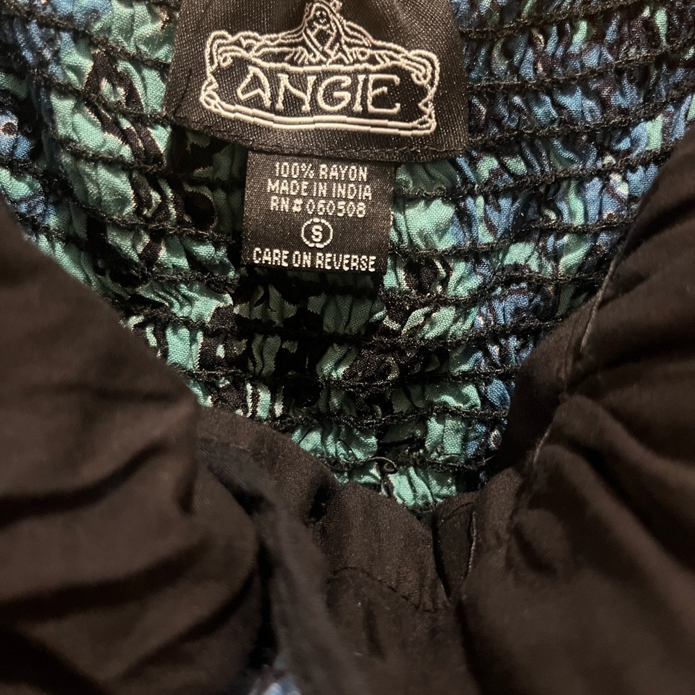Angie Teal and Black Patterned Maxi Dress - Picture 3 of 3